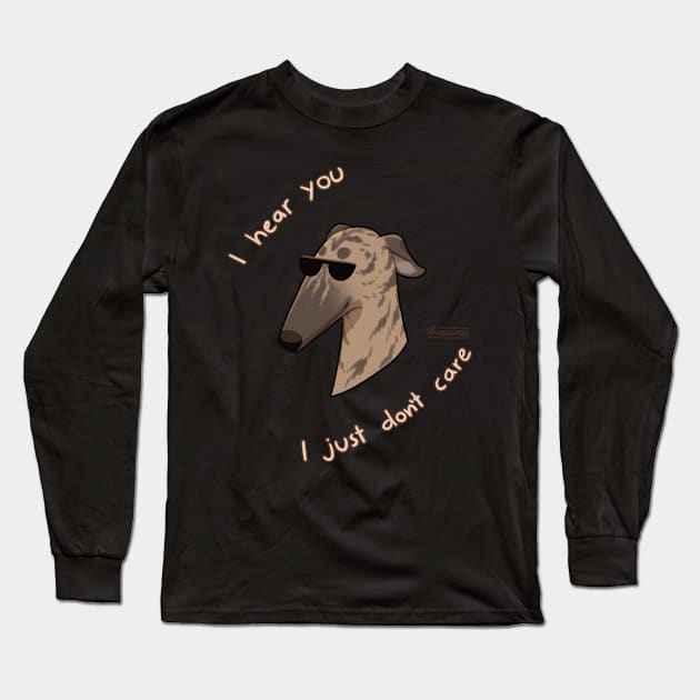 Dog don't care Long Sleeve T-Shirt by Pastelkatto